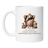 KUBEK "JUŻ NIE JESTEM JEBANYM LENIEM TYLKO ROMANTYCZNĄ JESIENIARĄ" Wzór - Klasyczny 330 ml