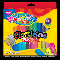plastelina 24 kolory złota + srebrna colorino