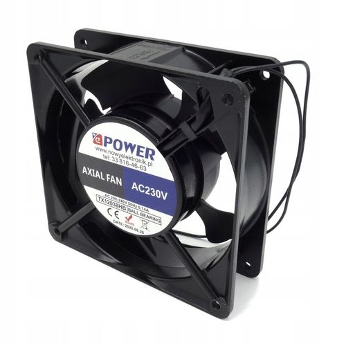Wentylator przemysłowy 120x120x38mm 230V łożysko kulkowe 120x38 na Arena.pl