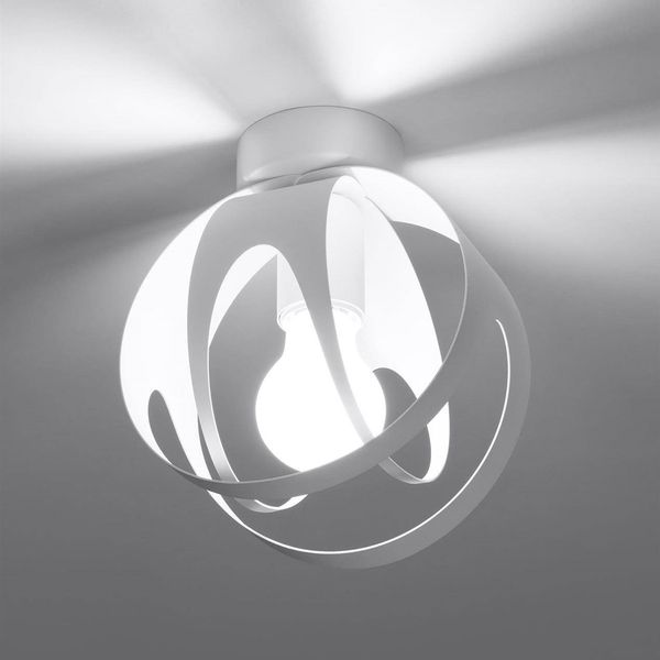Metalowy plafon pokojowy SL.1082 lampa sufitowa biała zdjęcie 3