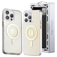 kingxbar pqy geek series magnetyczne etui iphone 14 plus magsafe złote