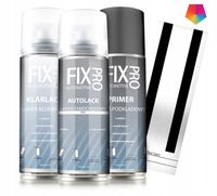 FixPro LAKIER SAMOCHODOWY BEZBARWNY PODKŁAD SPRAY KAŻDY KOLOR 3x200ml