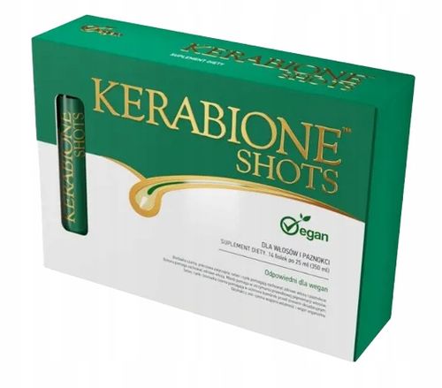 KERABIONE SHOTS 14 x 25 ml wegańska formuła na wypadanie włosów do picia na Arena.pl