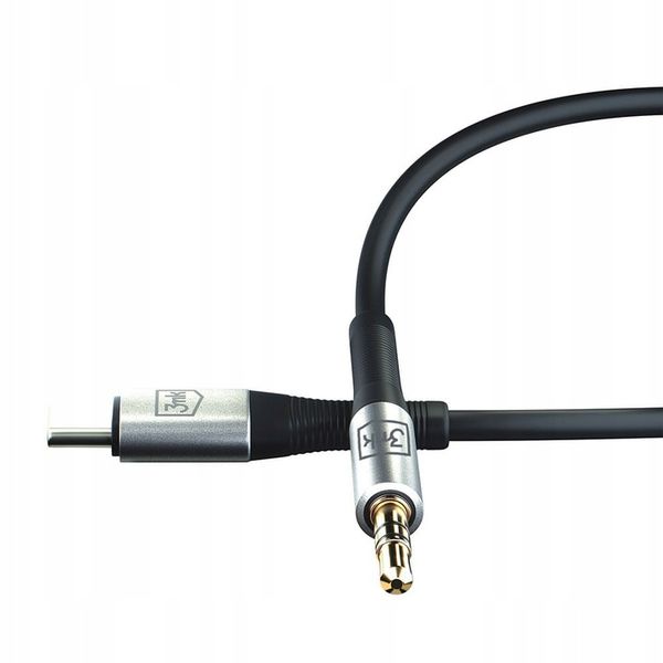 3mk Kabel AUX Cable minijack 3,5 mm - USB C 1 m zdjęcie 9