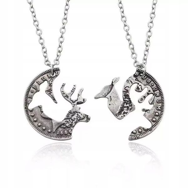 Naszyjnik PRZYJAŹŃI i Miłości komplet Jeleń Łania Dla Myśliwego Dla Niego zdjęcie 3