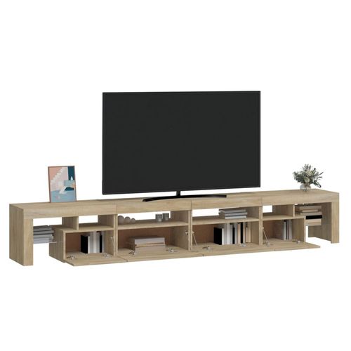 Szafka pod TV z oświetleniem LED, dąb sonoma, 260x36,5x40 cm na Arena.pl