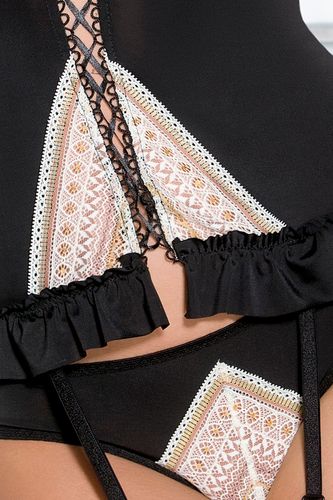 bielizna connie corset black s/m   casmir na Arena.pl