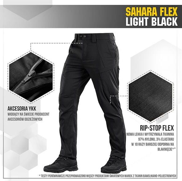 Spodnie Sahara Flex Lite 30/36 czarny zdjęcie 3