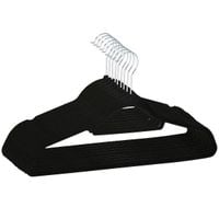 Wieszaki welurowe na ubrania 9 szt. zestaw premium czarny