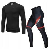 Getry Spodnie Rowerowe Bluza Ocieplany Zestaw Męski Z Wkładką Żelową 3XL