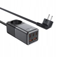 Ładowarka biurkowa Acefast Z2 GaN 75W PD 3x USB-C 2x USB-A - czarno-szara