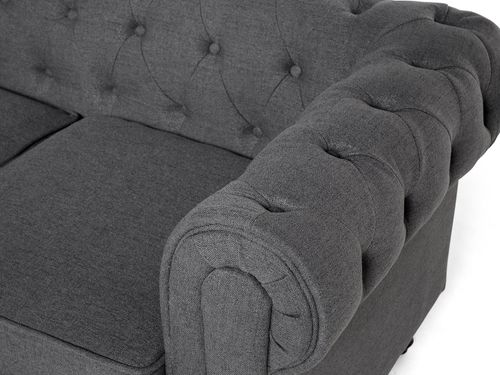Sofa 3-osobowa szara CHESTERFIELD na Arena.pl