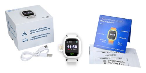 Smartwatch dla dzieci CALMEAN Touch, biały na Arena.pl