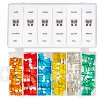 ZESTAW BEZPIECZNIKÓW SAMOCHODOWYCH 120szt 5A-30A DO AUTA ELEKTRYCZNE