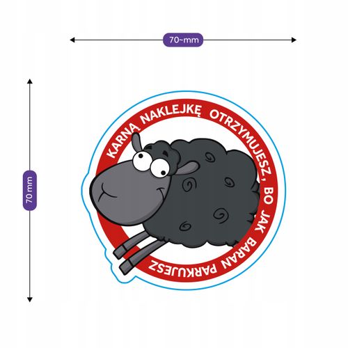 NAKLEJKI KARNE WLEPKI BARAN 100 szt na Arena.pl