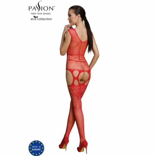 passion eco collection bodystocking bs014 czerwony ekologiczny one size na Arena.pl
