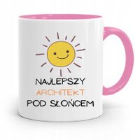 Kubek Różowy Architekta Najlepszy Pod Słońcem Z Nadrukiem Ze Zdjęciem