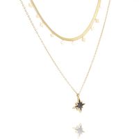 Naszyjnik stal chirurgiczna pozłacana 14k gold NST1355