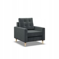 FOTEL BLANK CIEMNY SZARY Wygodny Elegancki BONELL KRONOS VELVET