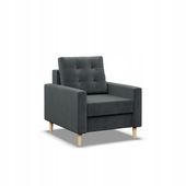 FOTEL BLANK CIEMNY SZARY Wygodny Elegancki BONELL KRONOS VELVET