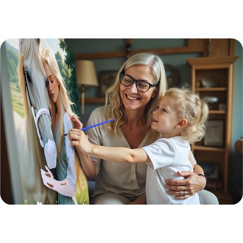 Obraz do malowania po numerach 40x50 cm Massido Portret kobiety z koniem na Arena.pl