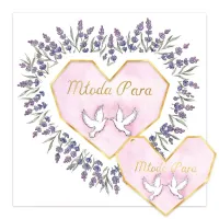 Karnet Kw Ślub Lawendowe Serce