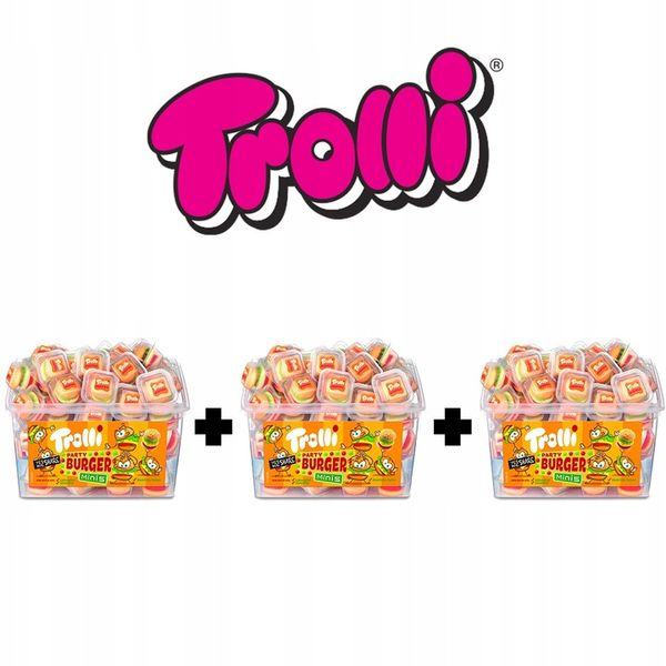 Żelki Mini Burger Trolli 3x60szt. zdjęcie 1