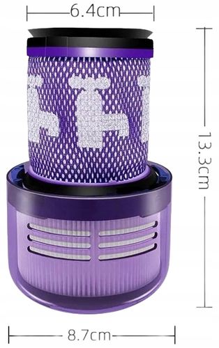 ZMYWALNY filtr do Dyson V12 Detect Slim Absolute Zestaw 2 szt. HEPA na Arena.pl
