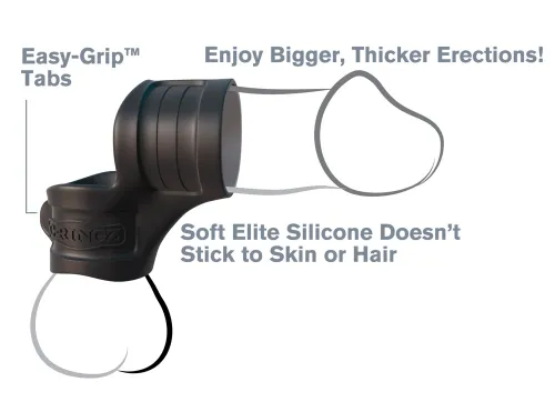 fantasy c-ringz czarny pierścień silikonowy z elementem na jądra 7,5 cm na Arena.pl