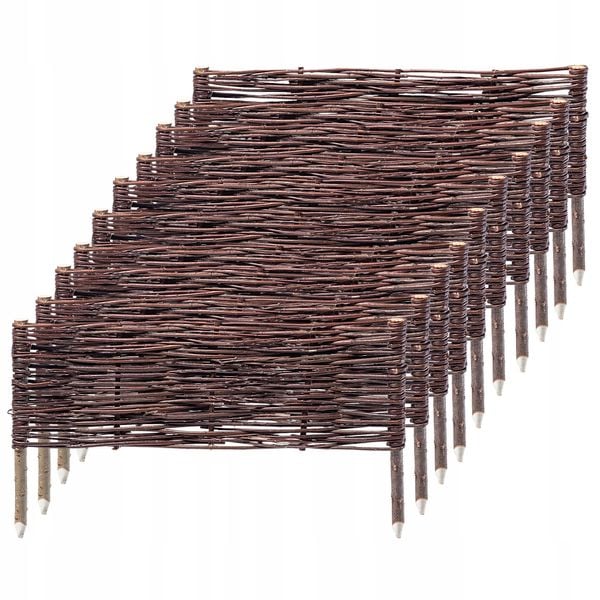 Palisada Ogrodowa 60x30cm Płotek Wiklinowy 10szt zdjęcie 1