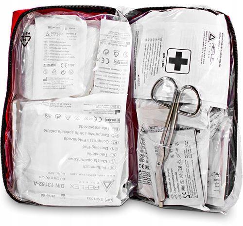 APTECZKA SAMOCHODOWA OGNIOCHRON DIN13164 PIERWSZEJ POMOCY DO BAGAŻNIKA na Arena.pl