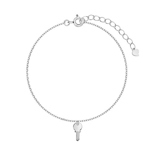 srebrny zestaw dwóch bransoletek - kluczyk i kłódka na Arena.pl