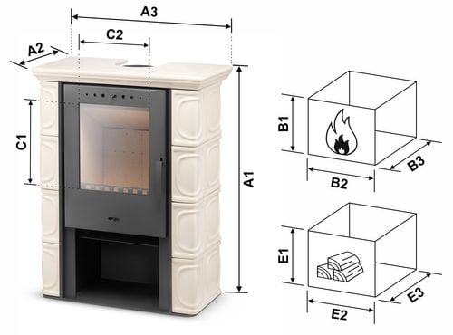 PIEC KAFLOWY kominek koza stalowy wkład ELDUR OLIVE na Arena.pl