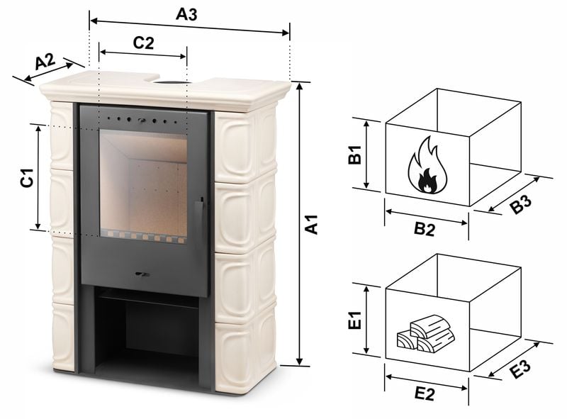 PIEC KAFLOWY kominek koza stalowy wkład ELDUR OLIVE zdjęcie 12