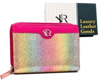 portfel damski skórzany rv-791-sla-4934 dot-pink