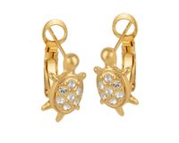 kolczyki żółwiki z kryształami preciosa (p9518au)