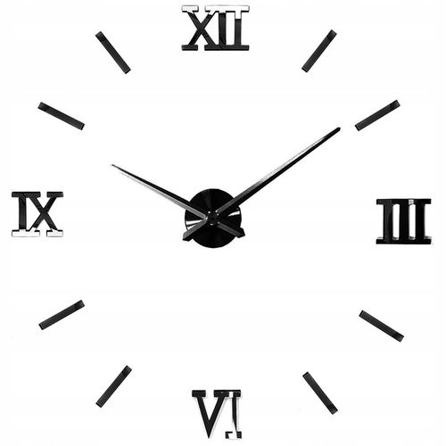 zegar ścienny duży czarny mechanizm zegara na ścianę do salonu kuchni na Arena.pl
