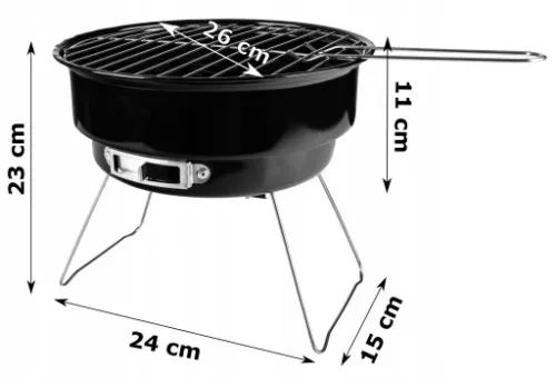 GRILL OGRODOWY Węglowy PRZENOŚNY GRILL MAŁY BARBEQUE TORBA na Arena.pl