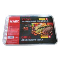 tacki na grill aluminiowe 34x22 mocne 3szt aec tacka duże