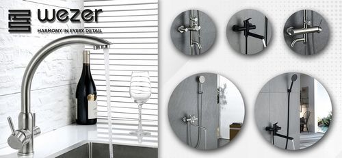 Bateria umywalkowa wysoka WEZER EKO11A-09-BLACK na Arena.pl