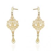 kolczyki ze stali szlachetnej pozłacanej sztyft kst2103