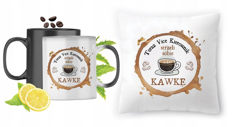 Dla Vice Kierownika Zestaw Kubek Magiczny + Poduszka Z Nadrukiem Ze Zdjęcie zdjęcie 1