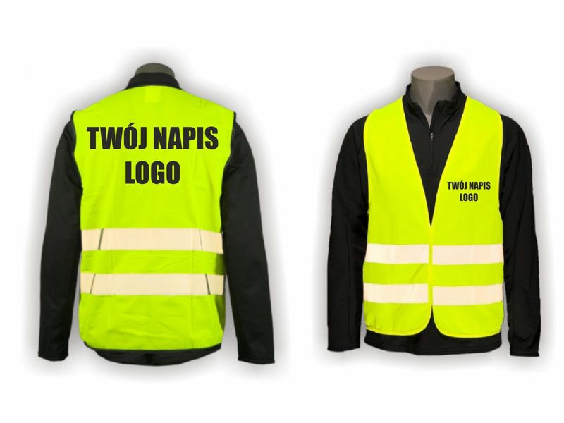 KAMIZELKI ODBLASKOWE reklamowe z nadrukiem logo zdjęcie 1