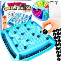 MAGNETYCZNE KULKI SZACHY GRA PLANSZOWA RODZINNA EDUKACYJNA LOGICZNA ZESTAW