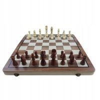 Szachy Magnetyczne Drewniane Tradycyjne Solidne MASTER 39 x 39 cm