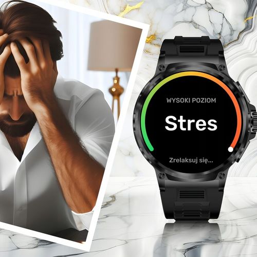 SMARTWATCH MĘSKI ZEGAREK ROZMOWY 710 mAh BATERIA MENU POLSKIE POMIARY SMS na Arena.pl