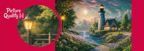 Puzzle 500 elementów. Latarnia morska w świetle księżyca 20074 na Arena.pl