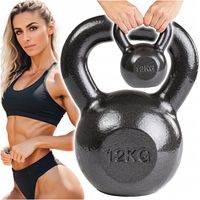 KETTLEBELL ODWAŻNIK DO ĆWICZEŃ KETTLE HANTLA HANTEL ŻELIWNY FITNESS 12KG
