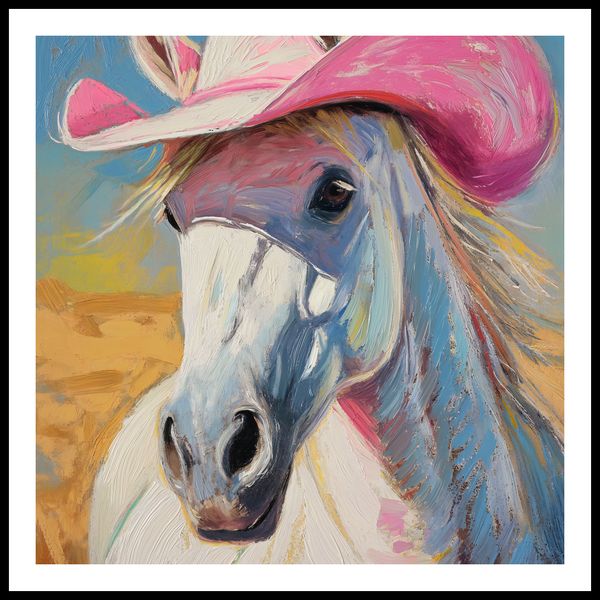 Plakat 60x60cm Różowy Kapelusz zdjęcie 3