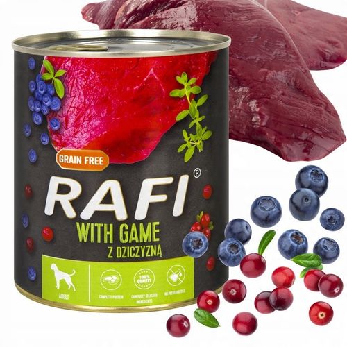 Karma mokra dla psa Dolina Noteci RAFI PREMIUM MIX smaków 24x800g na Arena.pl